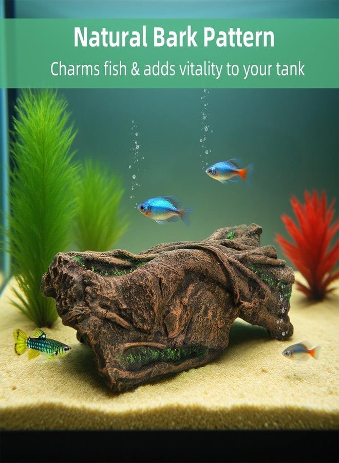 Jowgut Aquarium Resin Bark, Large Hollow Tree Trunk Ornament, Bettas House Cave Terrarium Decor for Lizard, Snake, Reptile, Fish, Amphibians - Image 5